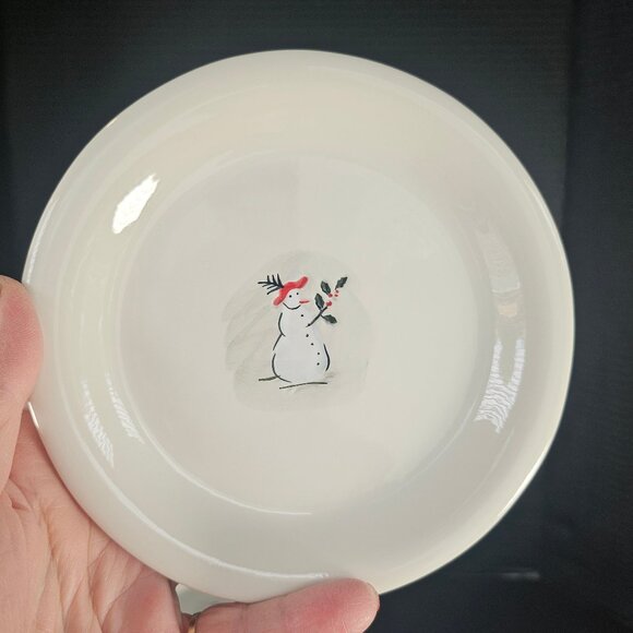 Williams Sonoma Set of 6 Assorted Snowman Dessert Plates Seasonal Collection - Picture 13 of 14